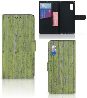 B2Ctelecom Wallet Book Case Samsung Xcover Pro Telefoon Hoesje Green Wood