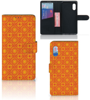 B2Ctelecom Wallet Book Case Samsung Xcover Pro Telefoonhoesje Batik Orange