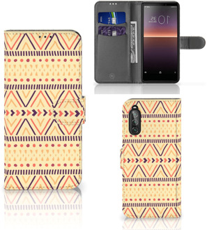 B2Ctelecom Wallet Book Case Sony Xperia 10 II GSM Hoesje Aztec Yellow