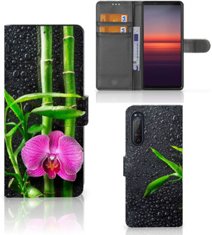 B2Ctelecom Wallet Book Case Sony Xperia 5II Hoesje Orchidee