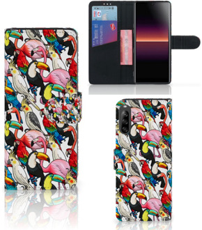 B2Ctelecom Wallet Book Case Sony Xperia L4 Telefoon Hoesje Birds