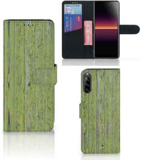 B2Ctelecom Wallet Book Case Sony Xperia L4 Telefoon Hoesje Green Wood