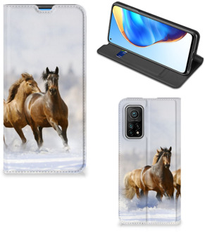 B2Ctelecom Wallet Book Case Xiaomi Mi 10T | 10T Pro Smart Cover Hoesje Paarden