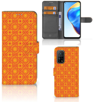 B2Ctelecom Wallet Book Case Xiaomi Mi 10T Pro | Mi 10T Telefoonhoesje Batik Orange