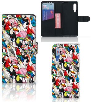 B2Ctelecom Wallet Book Case Xiaomi Mi 9 Telefoon Hoesje Birds