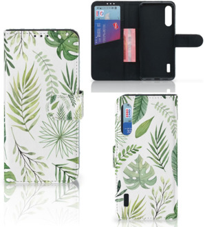 B2Ctelecom Wallet Book Case Xiaomi Mi A3 Smartphone Hoesje Leaves