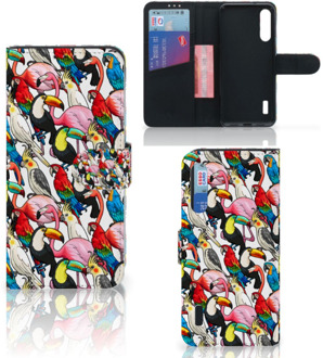 B2Ctelecom Wallet Book Case Xiaomi Mi A3 Telefoon Hoesje Birds