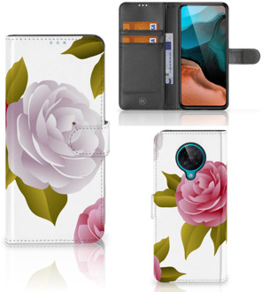 B2Ctelecom Wallet Book Case Xiaomi Poco F2 Pro Telefoon Hoesje Cadeau voor haar Roses