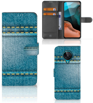 B2Ctelecom Wallet Book Case Xiaomi Poco F2 Pro Telefoon Hoesje Jeans