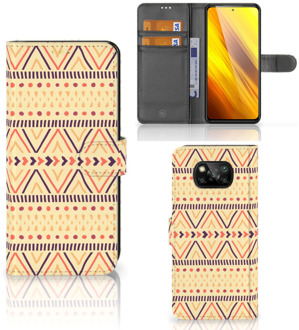 B2Ctelecom Wallet Book Case Xiaomi Poco X3 GSM Hoesje Aztec Yellow