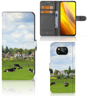 B2Ctelecom Wallet Book Case Xiaomi Poco X3 Smartphone Hoesje Hollandse Koeien