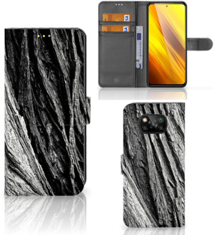 B2Ctelecom Wallet Book Case Xiaomi Poco X3 Smartphone Hoesje Valentijn Cadeautje Man Boomschors