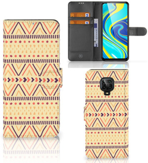 B2Ctelecom Wallet Book Case Xiaomi Redmi Note 9 Pro | Note 9S GSM Hoesje Aztec Yellow