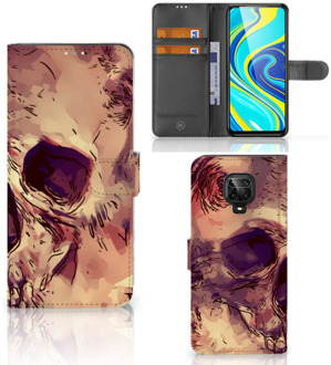 B2Ctelecom Wallet Book Case Xiaomi Redmi Note 9 Pro | Note 9S Smartphone Hoesje Skullhead