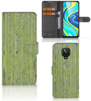 B2Ctelecom Wallet Book Case Xiaomi Redmi Note 9 Pro | Note 9S Telefoon Hoesje Green Wood