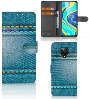 B2Ctelecom Wallet Book Case Xiaomi Redmi Note 9 Pro | Note 9S Telefoon Hoesje Jeans