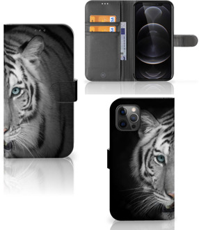 B2Ctelecom Wallet Bookcase Apple iPhone 12 Pro Max Hoesje Tijger