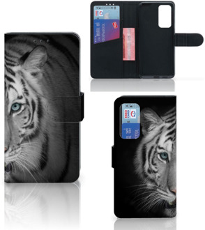 B2Ctelecom Wallet Bookcase Huawei P40 Hoesje Tijger