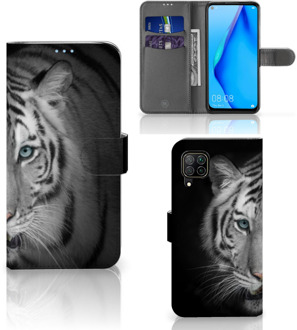 B2Ctelecom Wallet Bookcase Huawei P40 Lite Hoesje Tijger