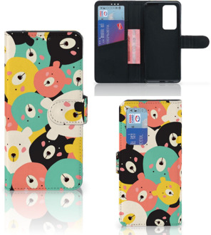 B2Ctelecom Wallet Bookcase Huawei P40 Pro Telefoonhoesje Bears