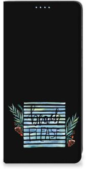 B2Ctelecom Wallet Bookcase met Quotes Samsung Galaxy A21s Telefoonhoesje Boho Beach