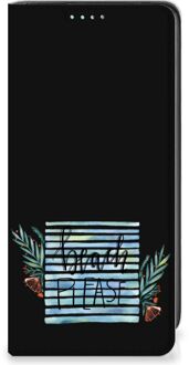 B2Ctelecom Wallet Bookcase met Quotes Samsung Galaxy A41 Telefoonhoesje Boho Beach