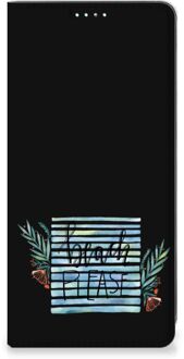 B2Ctelecom Wallet Bookcase met Quotes Samsung Galaxy A71 Telefoonhoesje Boho Beach