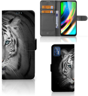 B2Ctelecom Wallet Bookcase Motorola Moto G9 Plus Hoesje Tijger