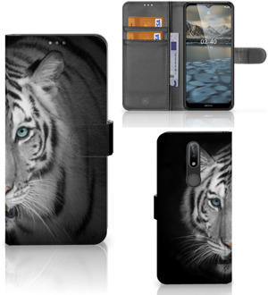 B2Ctelecom Wallet Bookcase Nokia 2.4 Hoesje Tijger