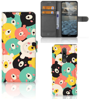 B2Ctelecom Wallet Bookcase Nokia 2.4 Telefoonhoesje Bears