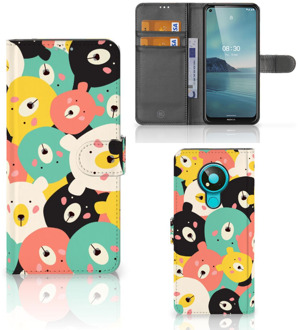 B2Ctelecom Wallet Bookcase Nokia 3.4 Telefoonhoesje Bears