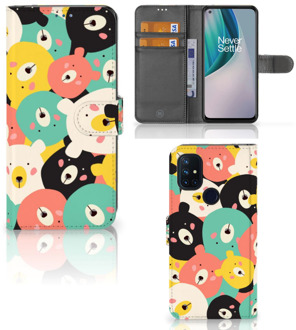 B2Ctelecom Wallet Bookcase OnePlus Nord N10 Telefoonhoesje Bears