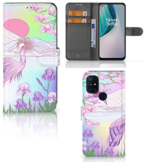 B2Ctelecom Wallet Bookcase OnePlus Nord N10 Telefoonhoesje Vogel