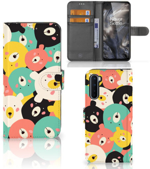 B2Ctelecom Wallet Bookcase OnePlus Nord Telefoonhoesje Bears