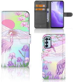 B2Ctelecom Wallet Bookcase OPPO Find X3 Lite Telefoonhoesje Vogel