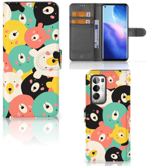 B2Ctelecom Wallet Bookcase OPPO Find X3 Neo 5G Telefoonhoesje Bears