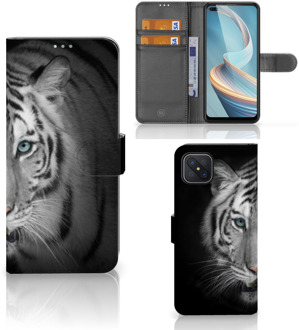 B2Ctelecom Wallet Bookcase OPPO Reno4 Z Hoesje Tijger