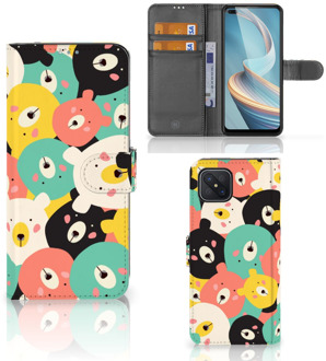 B2Ctelecom Wallet Bookcase OPPO Reno4 Z Telefoonhoesje Bears