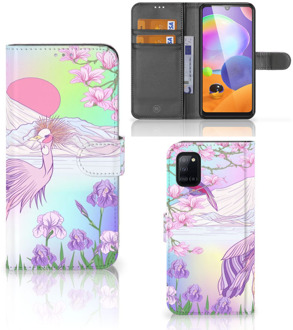 B2Ctelecom Wallet Bookcase Samsung Galaxy A31 Telefoonhoesje Vogel