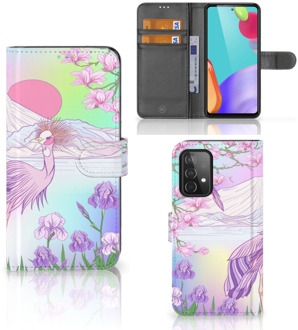 B2Ctelecom Wallet Bookcase Samsung Galaxy A52 Telefoonhoesje Vogels