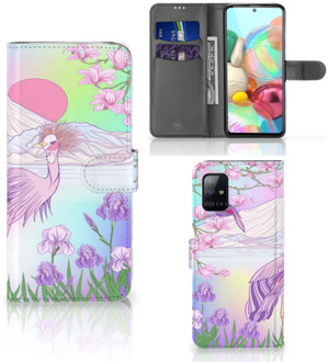 B2Ctelecom Wallet Bookcase Samsung Galaxy A71 Telefoonhoesje Vogel