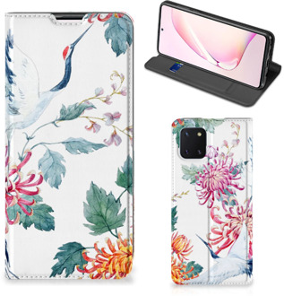 B2Ctelecom Wallet Bookcase Samsung Galaxy Note 10 Lite Telefoonhoesje Bird Flowers