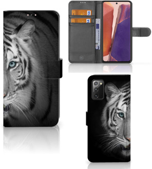 B2Ctelecom Wallet Bookcase Samsung Galaxy Note 20 Hoesje Tijger