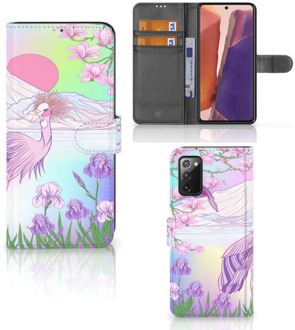 B2Ctelecom Wallet Bookcase Samsung Galaxy Note 20 Telefoonhoesje Vogel