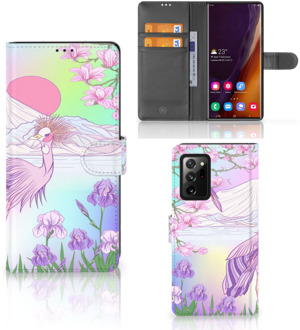 B2Ctelecom Wallet Bookcase Samsung Galaxy Note20 Ultra Telefoonhoesje Vogel