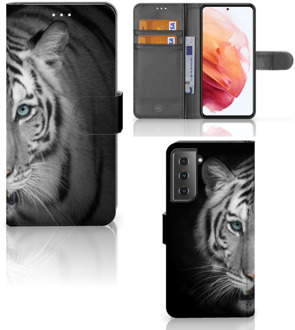 B2Ctelecom Wallet Bookcase Samsung Galaxy S21 Hoesje Tijger