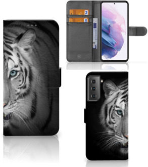 B2Ctelecom Wallet Bookcase Samsung Galaxy S21 Plus Hoesje Tijger