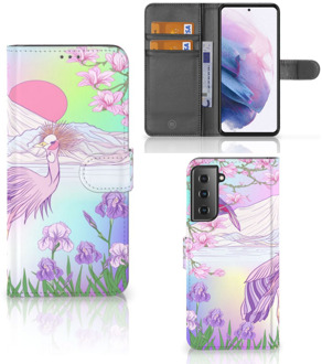 B2Ctelecom Wallet Bookcase Samsung Galaxy S21 Plus Telefoonhoesje Vogel