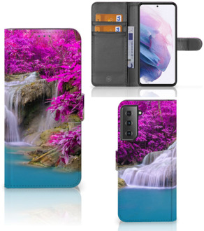 B2Ctelecom Wallet Bookcase Samsung Galaxy S21 Plus Telefoonhoesje Waterval