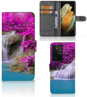 B2Ctelecom Wallet Bookcase Samsung Galaxy S21 Ultra Telefoonhoesje Waterval